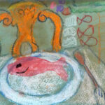 poisson assiette rose